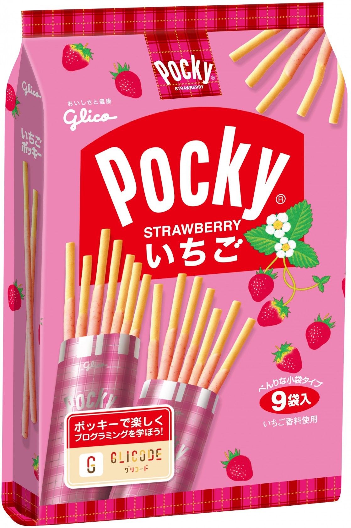 いちごポッキー 9袋 公式 江崎グリコ Glico