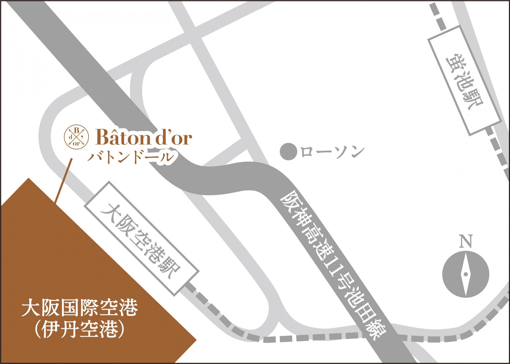 バトンドール＜大阪国際空港（伊丹空港）店＞地図