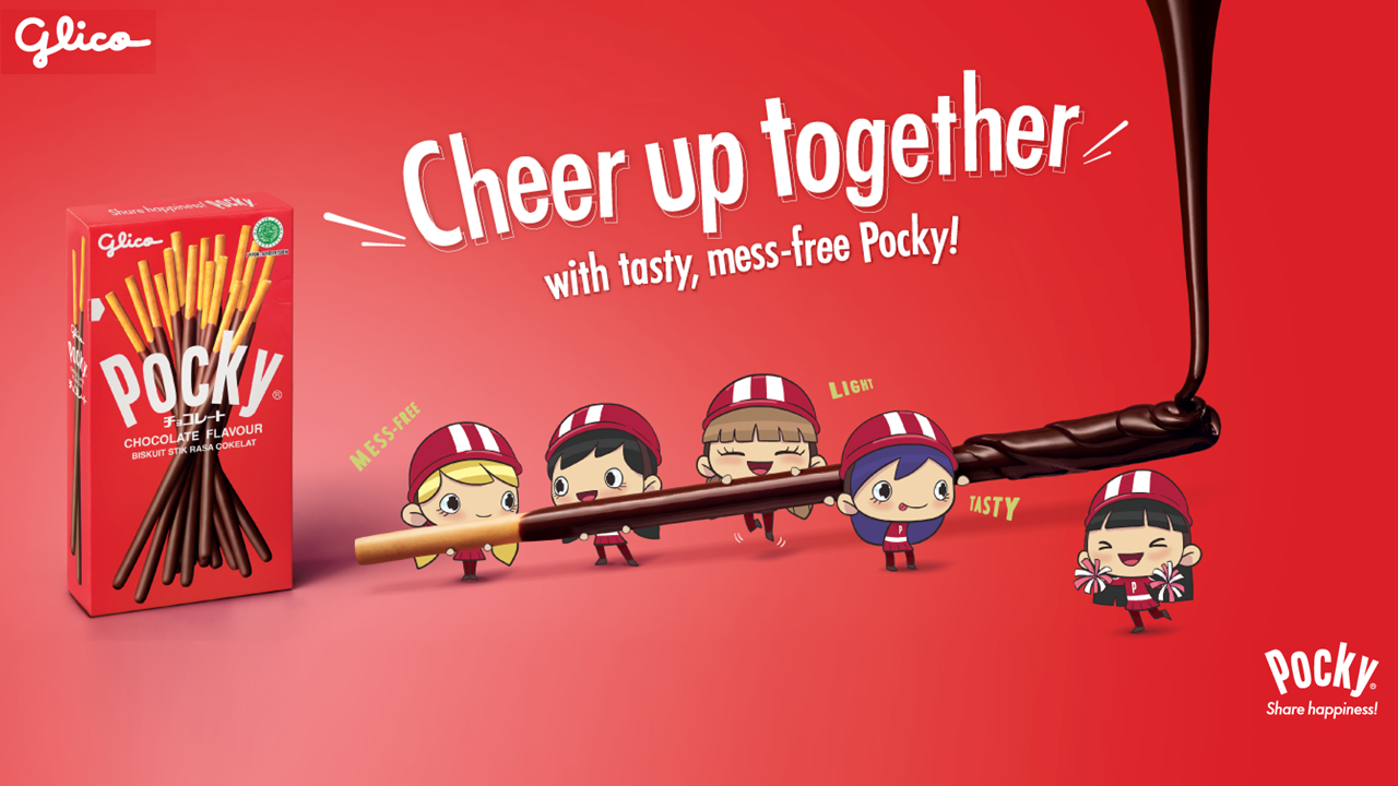 Pocky, Share happiness!, Say Pocky, Pocky day, 11.11, Cheer up together, with tasty, mess-free