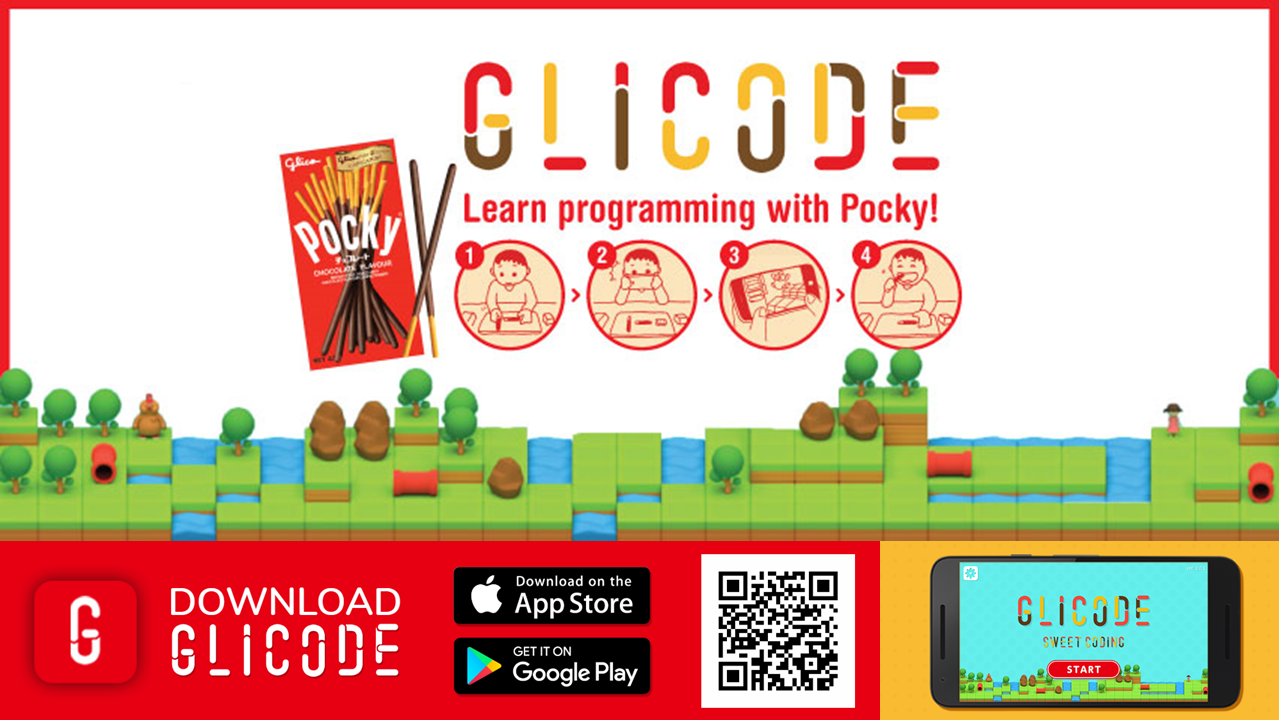 GLICODE, Pocky, Glico, programming, code, education, Singapore, app