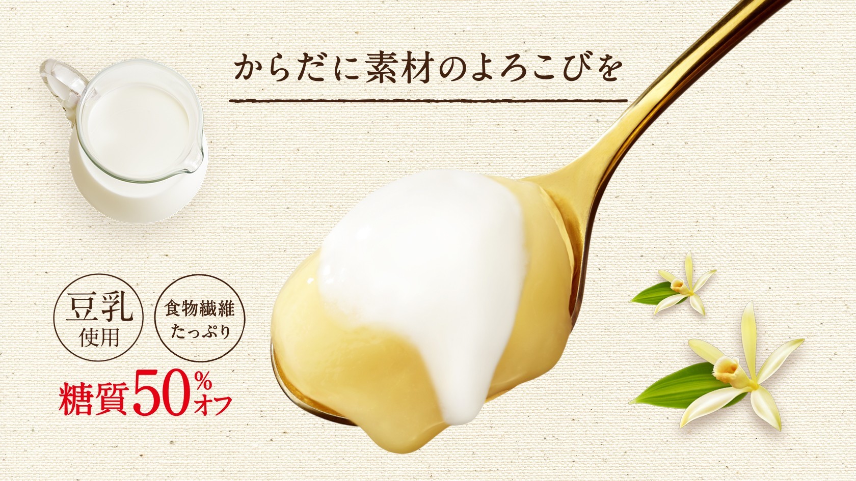 SUNAO なめらかプリンのキービジュアル
