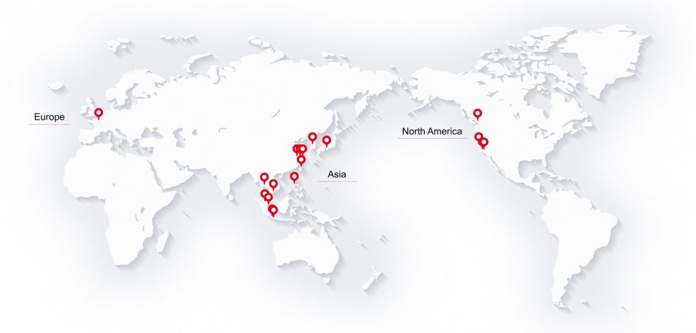Global Locations map