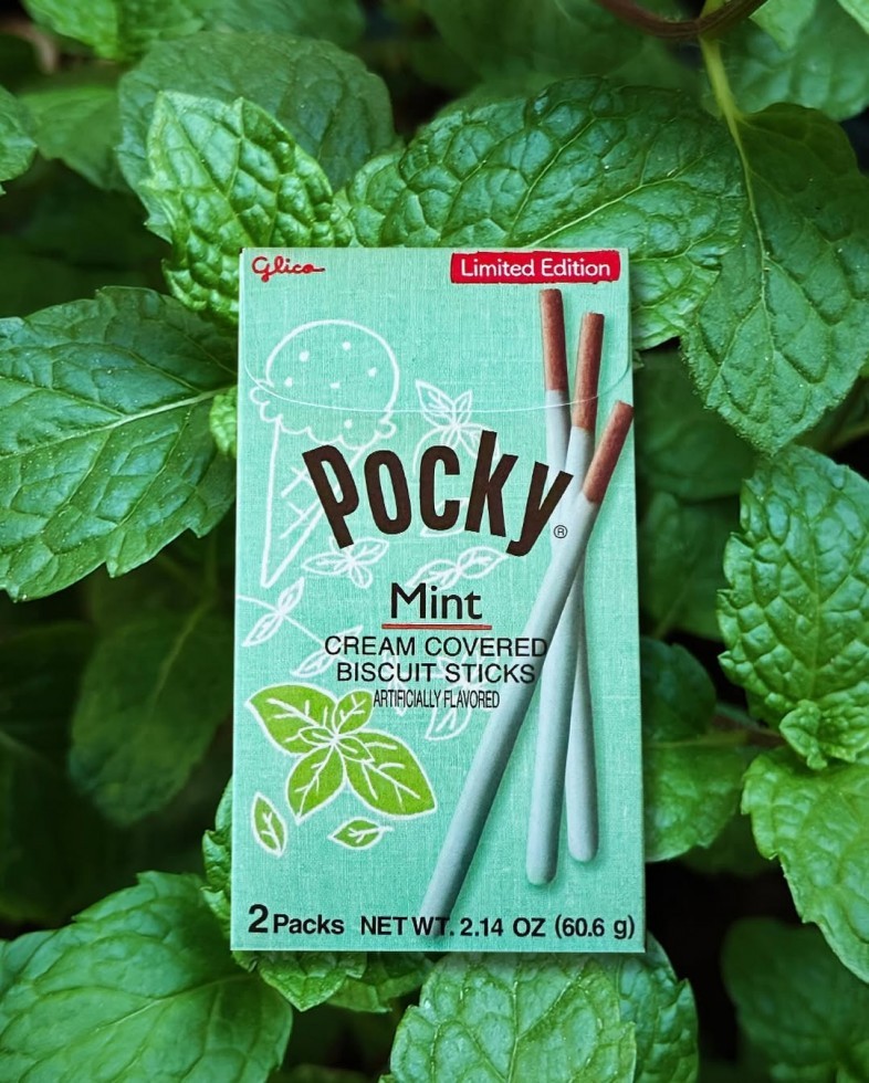 Pocky Mint Front Packaging with the Mint Background