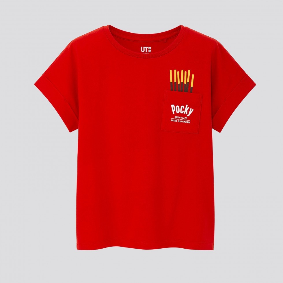 Pocky, Uniqlo, UT, shirt, Glico, Share happiness!