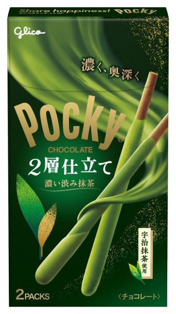 ポッキー2層仕立て＜濃い渋み抹茶＞　パッケージ画像