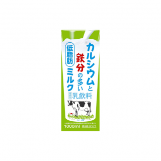 カルシウムと鉄分の多い低脂肪ミルク 1000ml　展開図