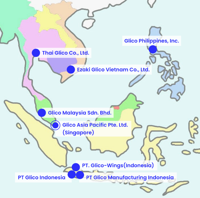 Ezaki Glico Group companies in ASEAN (as of June 30, 2023)