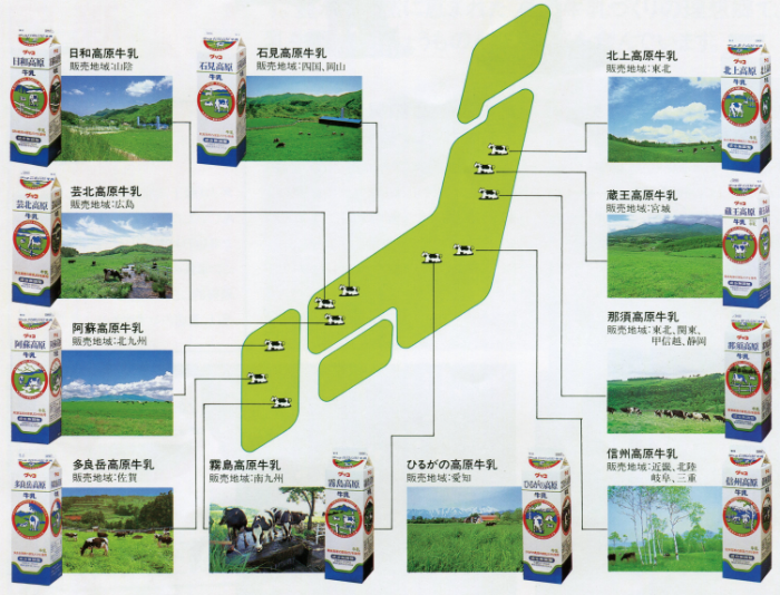 Kogen Milk Produced in 11 Locations Nationwide