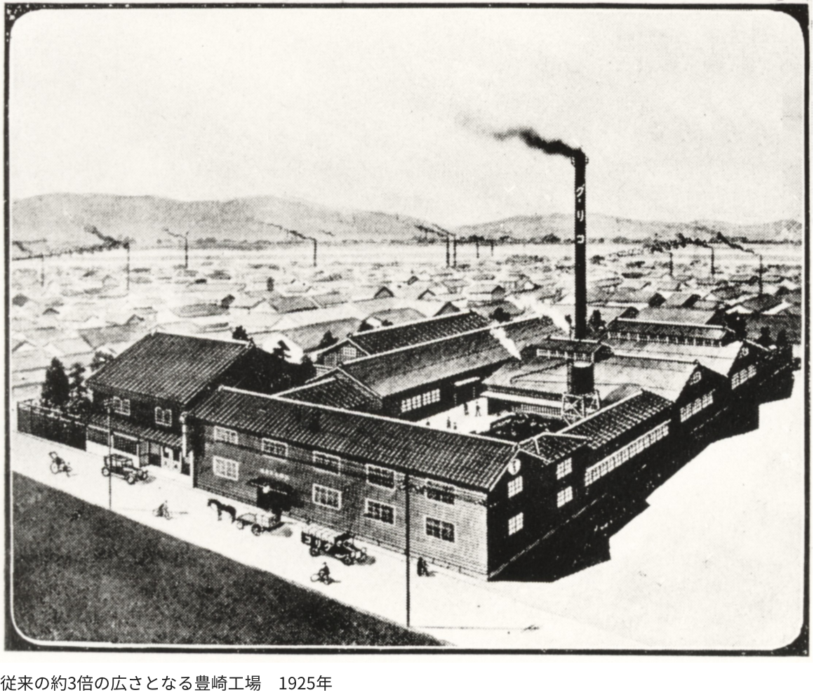 従来の約3倍の広さとなる豊崎工場 1925年